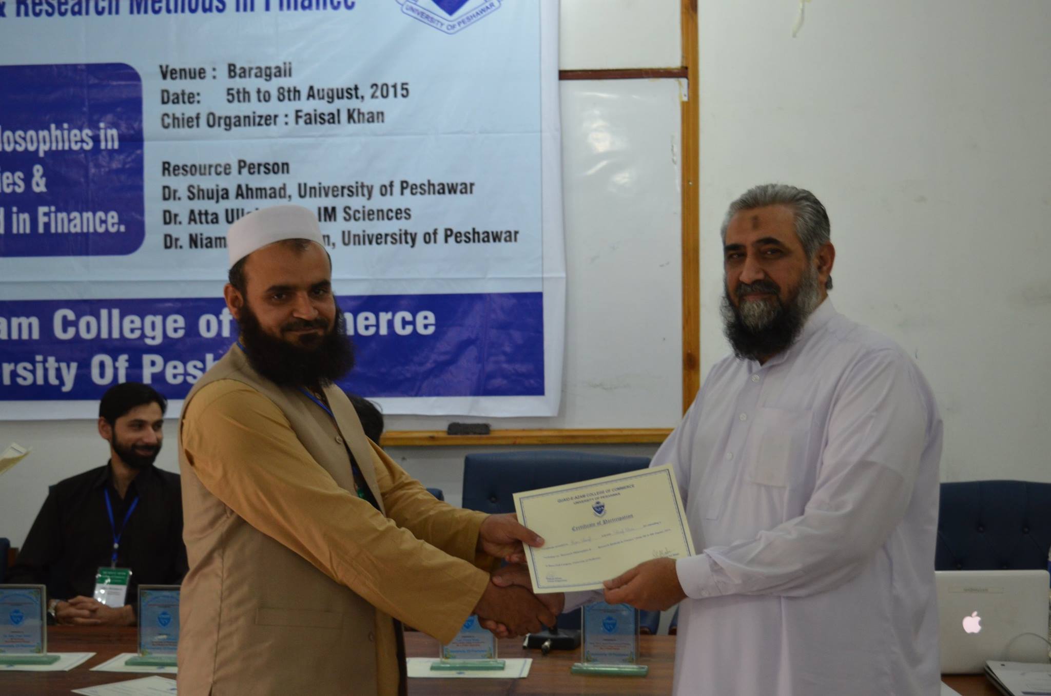 Mr. lllyas Sharif receiving certificate from    Syed Muhammad Abbas