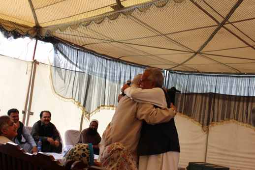 Mr. Jahanzeb and Mr. Mia'n Iftikhar Hussain of 1st batch 1979 sharing emotional moments