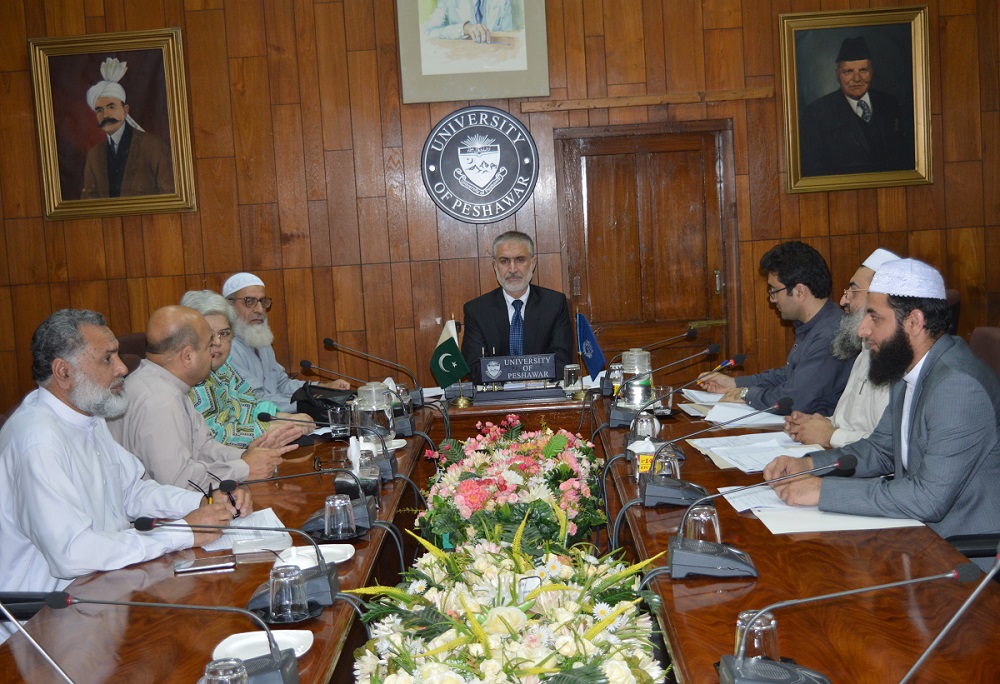 Vice Chancellor UoP Prof. Dr. Muhammad Abid chairing meeting of the Deans Committee