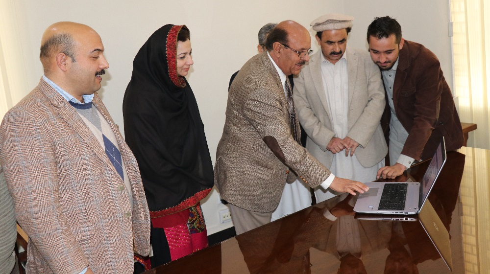 VC UoP Prof. Dr. Muhammad Asif Khan is launching E-Portal for Online Verification of educational testimonials at controller of examinations office on Wednesday