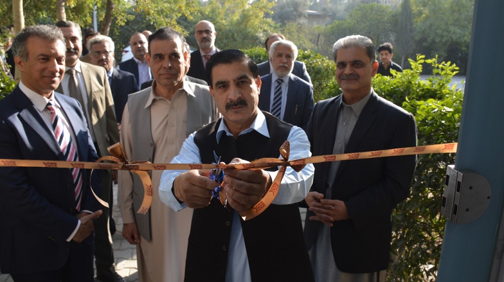 Vice Chancellor UoP Prof. Dr. Muhammad Idrees inaugurated Bank of Khyber's branch at University of Peshawar. He was accompanied by Mr Dawood Khan Secretary Higher Education, KP and Mr Muhammad Ali Gulfaraz Managing Director & CEO Bank of Khyber.